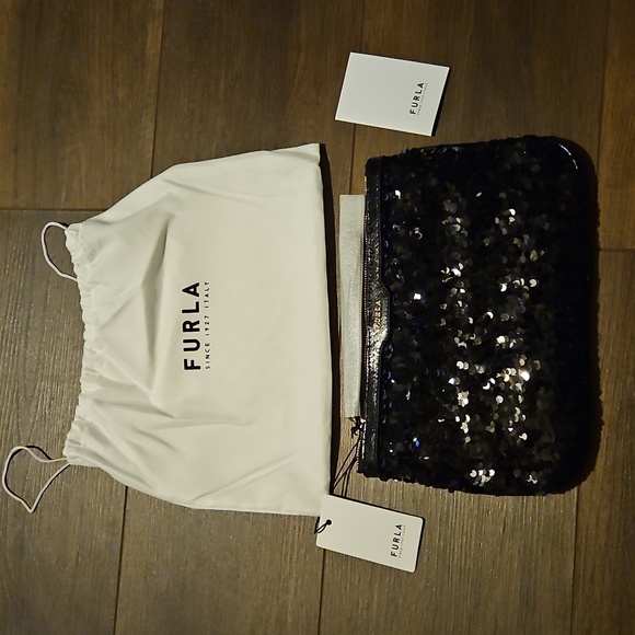 Furla Sparkling Black Sequin Wristlet - Picture 14 of 15